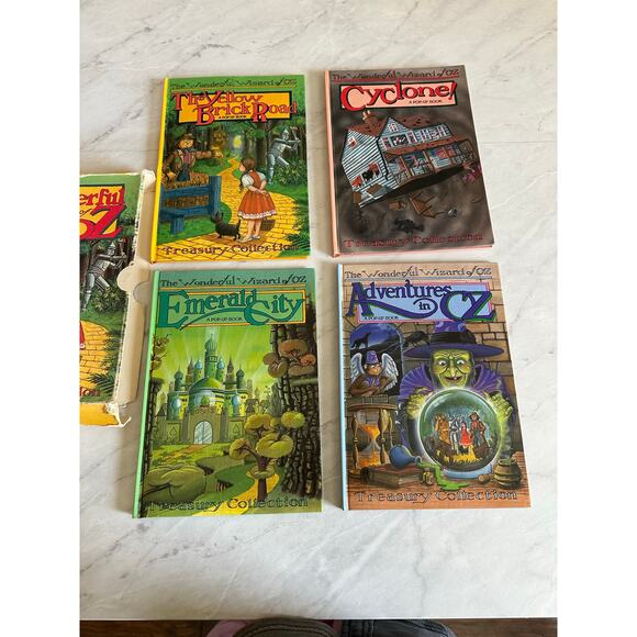 Vtg Wonderful Wizard of Oz Pop-Up Book set 4 treasury collection series pastel - Picture 2 of 10
